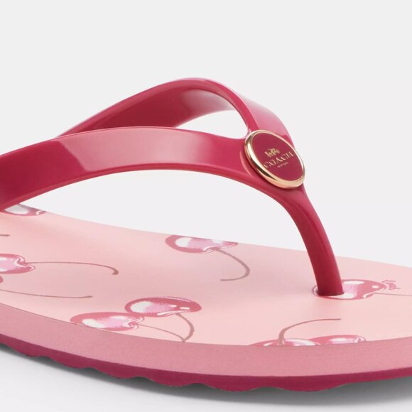 🍒 Coach Zayn Flip Flop With Cherry Print - Picture 6 of 11
